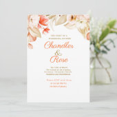 Golden Floral Arrangement Weddenschap Kaart (Staand voorkant)