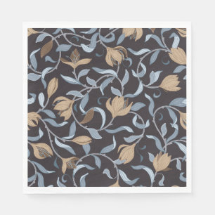 Golden Floral Arts and Crafts Geïnspireerd Servet