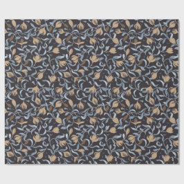 Golden Floral Arts & Crafts Cadeaupapier