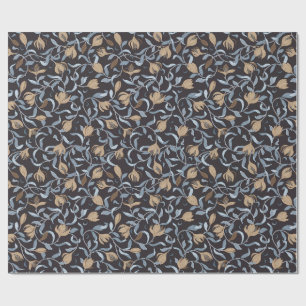 Golden Floral Arts & Crafts Cadeaupapier