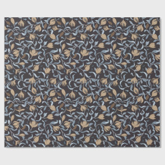 Golden Floral Arts & Crafts Cadeaupapier