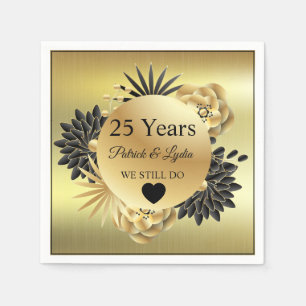 Golden Floral Boho 25e Jubileum - WE DOEN HET NOG  Servet
