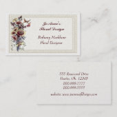 Golden Floral Bouquet Visitekaartje (Voorkant / Achterkant)