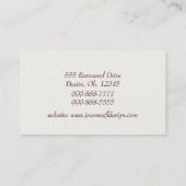 Golden Floral Bouquet Visitekaartje (Achterkant)