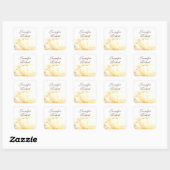Golden Floral bruid en bruidegom bruiloft Sticker (Vel)