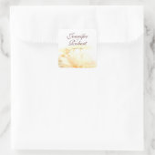 Golden Floral bruid en bruidegom bruiloft Sticker (Tas)