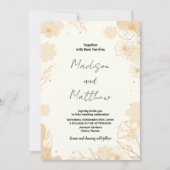 Golden Floral bruiloft uitnodigingen (Voorkant)