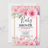 Golden floral cake for baby shower kaart (Voorkant)