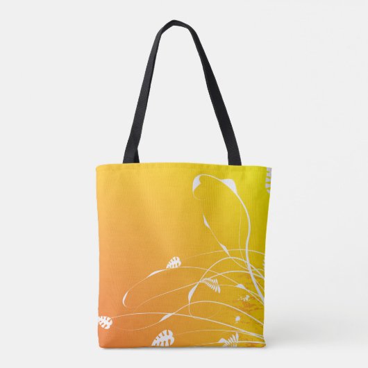 Golden Floral Canvas tas (Achterkant)