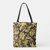Golden Floral Canvas tas (Achterkant)
