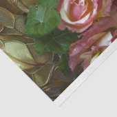 Golden Floral Crown Regal Portrait Decoupage Tissuepapier (Detail)