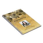 Golden Floral Custom Funeral Book Register Notitieboek (Rechterzijde)