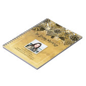 Golden Floral Custom Funeral Book Register Notitieboek (Linkerzijde)