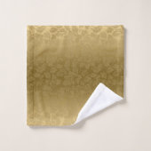 Golden Floral Damask Bad Handdoek (Wasdoekje)