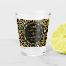 Golden Floral Damask Jubileum Shot Glas