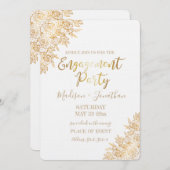 Golden Floral Decoratief met Ring Kaart (Voorkant / Achterkant)