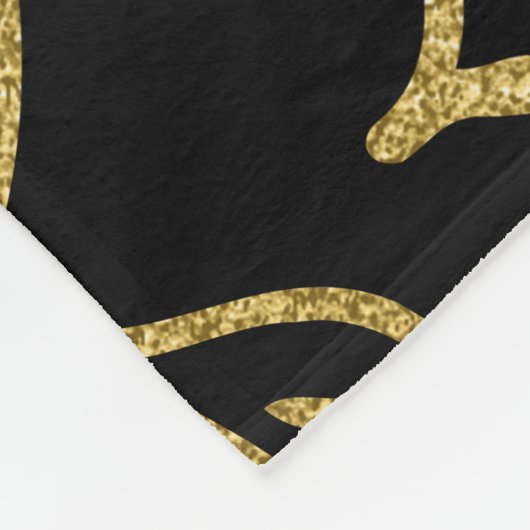 Golden Floral design op elke kleur Fleece Deken (Hoek)