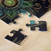 Golden Floral Elegance Legpuzzel (Zijkant)