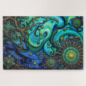 Golden Floral Elegance Legpuzzel (Horizontaal)