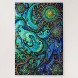 Golden Floral Elegance Legpuzzel