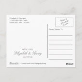 Golden Floral Emblem Wedding Bedankt Briefkaart (Achterkant)