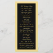 Golden Floral Emblem Wedding Programme Programmakaart (Achterkant)