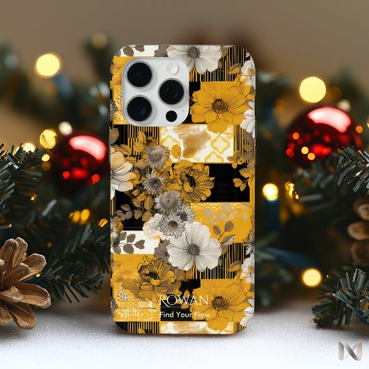 Golden Floral Fusion – Elegante telefoonhoes Case-Mate iPhone Case