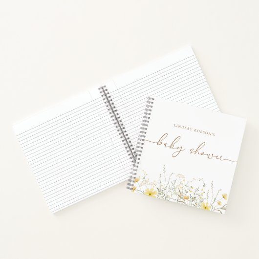 Golden Floral | Gastboek met gepersonaliseerde dou Notitieboek (Binnen)