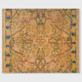 Golden Floral Gold Yellow Green  Cadeaupapier (Vlak)