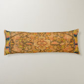 Golden Floral Gold Yellow Green  Lichaamskussen (Achterkant)