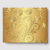 Golden Floral Hearts 50e bruiloft Jubileum Gastenboek (Achterkant)