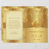 Golden Floral Hearts Vernieuwing van het Vows prog (Voorkant / Achterkant)