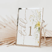 Golden Floral | Kaart van de tabel Wilde bloem