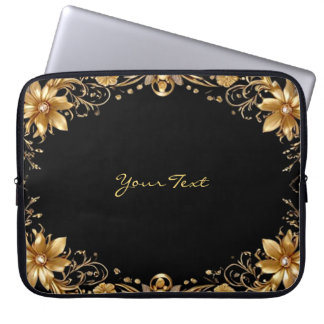 Golden Floral laptophoes Laptop Sleeve