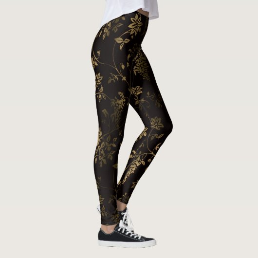 Golden floral leggings (Rechts)