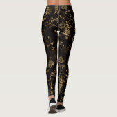 Golden floral leggings (Achterkant)