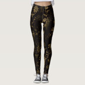 Golden floral leggings (Voorkant)