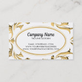 Golden Floral Lijst Visitekaartje (Achterkant)