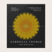 Golden Floral  Mandala Visitekaartje (Buitenkant ongevouwen)