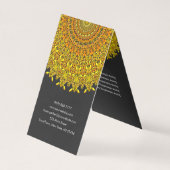 Golden Floral Mandala Visitekaartje (Achterkant)