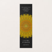 Golden Floral Mandala Visitekaartje (Buitenkant ongevouwen)