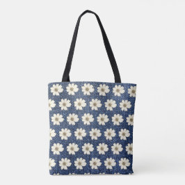 Golden Floral model Blauwgroen Tote Bag