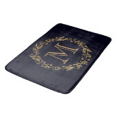 Golden Floral Monogram Badmat (Gekanteld)