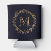 Golden Floral Monogram Blikjeskoeler (Achterkant)