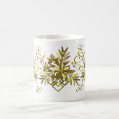 GOLDEN FLORAL ~ Monogram Ringer Mok (Center)