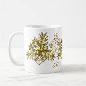 GOLDEN FLORAL ~ Monogram Ringer Mok (Links)