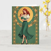 Golden Floral Mother Card Kaart (Gele Bloem)