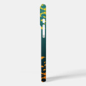 Golden Floral Motif iPhone Case (Achterkant / Links)