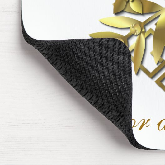 GOLDEN FLORAL ~ Mousepad Muismat (Hoek)