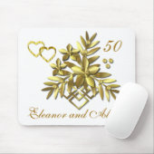 GOLDEN FLORAL ~ Mousepad Muismat (Met muis)